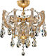 Violam Violam Candelabru 5xE14 cu Cristale Auriu 510/40