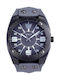 Season Time Power Herrenuhr 48mm Batterie mit Blau Lederarmband