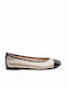 Mourtzi Leather Ballerinas Gold