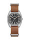 Hamilton Pilot Ανδρικό Ρολόι 36mm Μπαταρίας με Καφέ Δερμάτινο Λουράκι