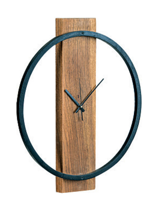Polihome Ρολόι Τοίχου Navin Ξύλινο 40cm