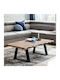 Rectangular Central Coffee Table Rama Made of Solid Wood Natural W115xD65xH40cm