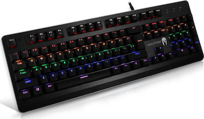 NOD Iron Strike Gaming Tastatură Mecanică cu Xinda Blue switch-uri și iluminare RGB (Engleză US)