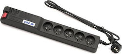 Acar Surge Protector 504W 5m Πολύπριζο Aσφαλείας 5 Θέσεων με Καλώδιο 1.5m