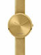 Jacques Lemans Design Collection Дамски Часовник 36mm Кварцов с Златен Кожен Каишка