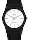 Q&Q Herrenuhr 40mm Batterie mit Schwarz Kautschukarmband