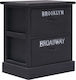 Bedside Table of Solid Wood Black 38x28x45cm