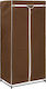 vidaXL Fabric Wardrobe with Zipper in Brown Color 75x50x160cm