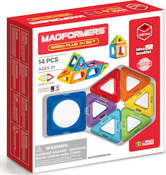 Magformers Μαγνητικό Παιχνίδι Κατασκευών Basic Plus 14 Set