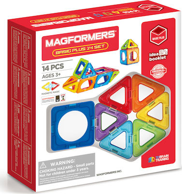 Magformers Μαγνητικό Παιχνίδι Κατασκευών Basic Plus 14 Set