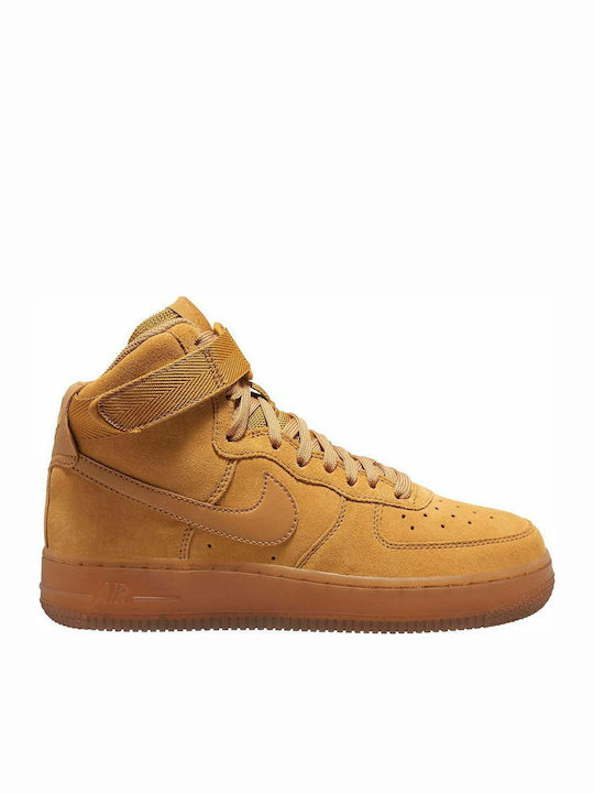 Nike Παιδικά Sneakers High Air Force 1 High LV8 Wheat / Gum Light Brown