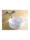 KLP Hola Aufgesetztes Waschbecken Porzellan 46x46x16cm Weiß
