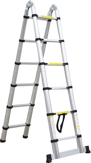 Palbest Scara telescopică Aluminiu 12 Scări cu înălțime maximă de 4.9m Telesmart CM706AL