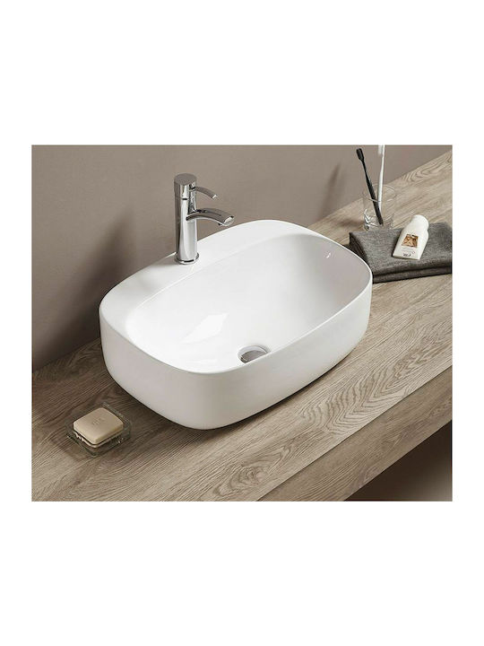 Tema Novel Vessel Sink Porcelain 58.5x42x15cm White