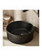 Tema Επικαθήμενος Νιπτήρας Πορσελάνης 40.5x40.5x15cm Black Matt