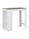 Table Bar Wooden White 110x50x103cm