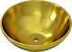 vidaXL Vessel Sink Ceramic 32.5x32.5x14cm Gold