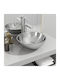 vidaXL Countertop Sink Porcelain 32.5x32.5x14cm Silver