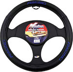 Autoline Car Steering Wheel Cover with Diameter 38cm Leatherette Blue