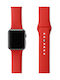 Armband Silikon mit Pin Rot (Apple Watch 44/45/46mm/Ultra 49mm)
