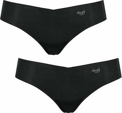 Sloggi Zero Hipster String 2Pack Seamless Black