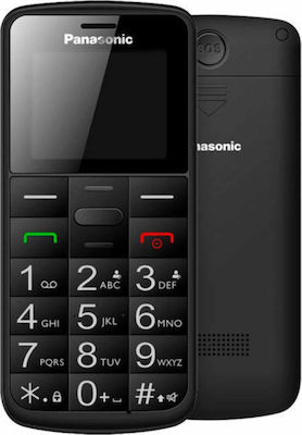 Panasonic KX-TU110 Dual SIM Κινητό με Κουμπιά για Ηλικιωμένους Μαύρο