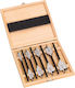 Milwaukee Set of 8 Feather Drills with Hexagonal Shank for Wood