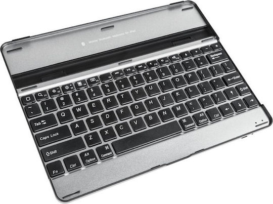 Quer KOM0516 Fără fir Bluetooth Doar tastatura pentru Tabletă Engleză US Argintiu