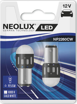 Neolux Lămpi Autoturismului P21/5W-BAY15D-1157 LED 6000K Alb rece 12V 1.2W 2buc