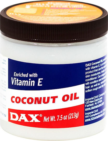 Dax Coconut Oil Enriched With Vitamin E Έλαιο Καρύδας για Μαλλιά και Σώμα 213gr