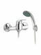 Viospiral Poem Mixing Bathtub Shower Faucet Complete Set Silver