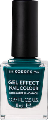 Korres Gel Effect Gloss Βερνίκι Νυχιών Μακράς Διαρκείας Πετρόλ 88 Cypress 11ml