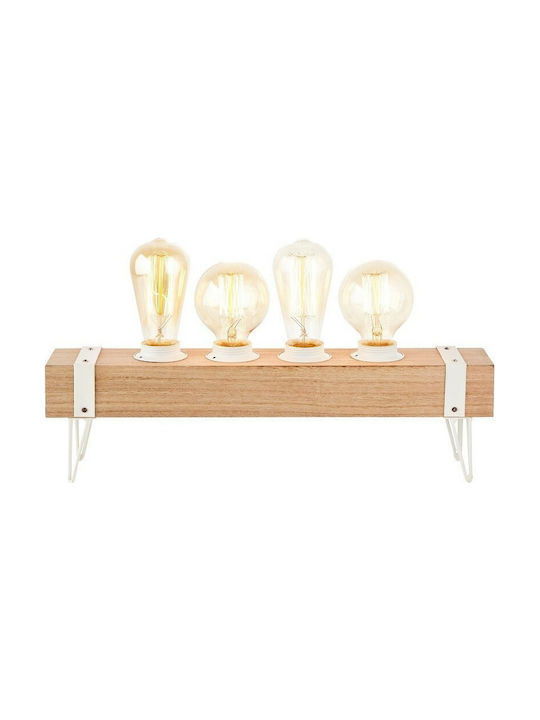 Brilliant Wood Table Decorative Lamp with Socket for Bulb E27 Beige