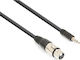 Vonyx Kabel XLR-Buchse - 3,5 mm Stecker Schwarz 0.5m (177.748)