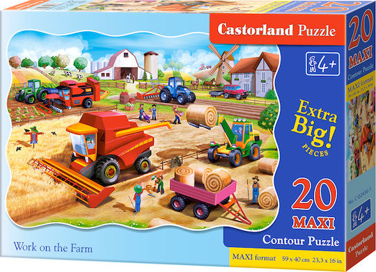 Детски Пъзел Work On Farm за 4+ години+ Години 20бр Castorland