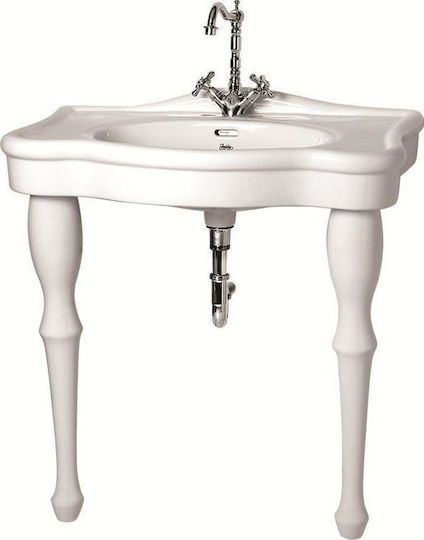 Huida Paladium Waschtisch mit Waschbecken L82xB56xH84cm Weiß