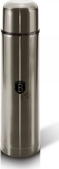 Berlinger Haus Flask Metallic Bottle Thermos Stainless Steel 1lt Silver with Cap-Cup