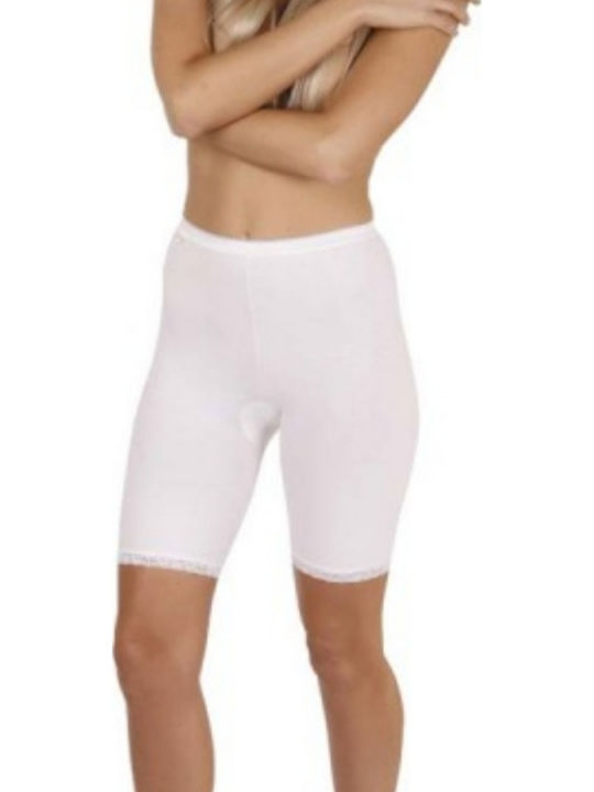 Minerva Hochtailliert Damen Boxer Weiß