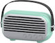 QY-H69 Retro Tragbares Radio mit Bluetooth und USB Grün