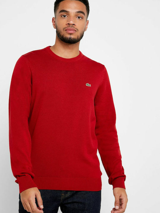 Lacoste Men's Long Sleeve Sweater Red