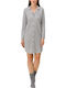 Vamp Winter Cotton Women's Nightdress Gray