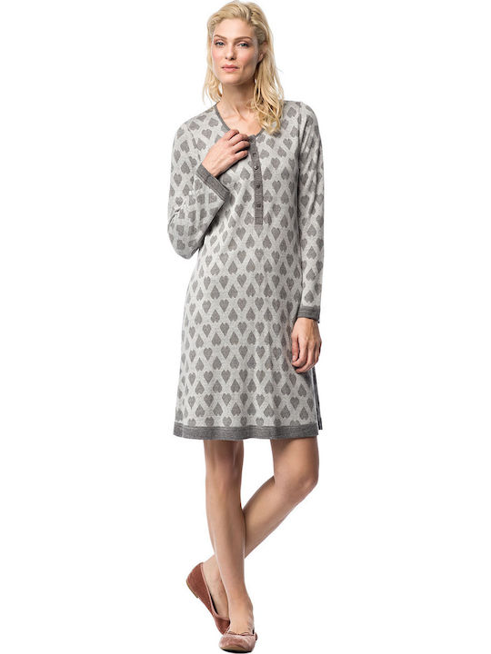 Vamp Winter Women's Nightdress Gray 7309