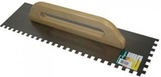 L' Outil Parfait Tile Spatula Inox Serrated 500x140mm with Wooden Handle with Tooth 8x8mm 619008