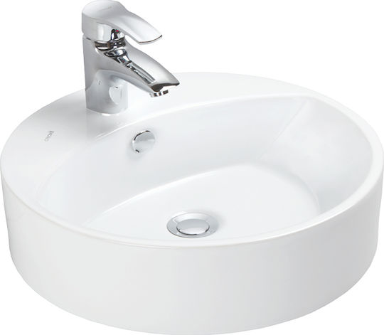 Creavit Mina Countertop Sink Porcelain 45x45x16.6cm White