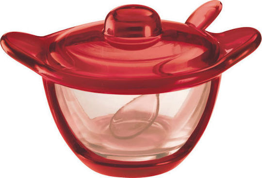 Guzzini Захарница Gocce Red 200ml Шецерница Сервиз Пластмаса Червен 1бр