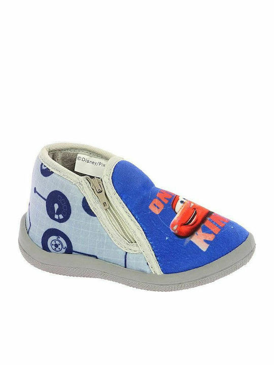 Parex Kids Slipper Ankle Boot Blue Cars