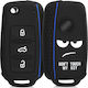 Silicone Car Key Cover Case with 3 Buttons for ...