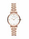 Emporio Armani Gianni T-Bar Women's Watch with Pink Gold Metal Bracelet