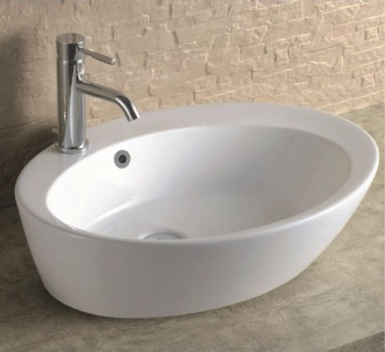 Inter Ceramic 851W Надеждна мивка Порцелан 61x47x16см Бял
