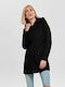 Only Frauen Schwarz Jacke mit Kapuze